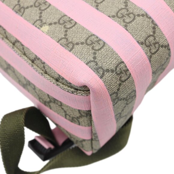 Gucci  Striped Kids GG Supreme Canvas Backpack Pink 271327 main image 6